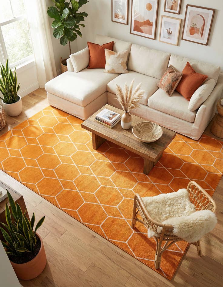 Detail image of 10' x 14' Trellis Frieze Rug