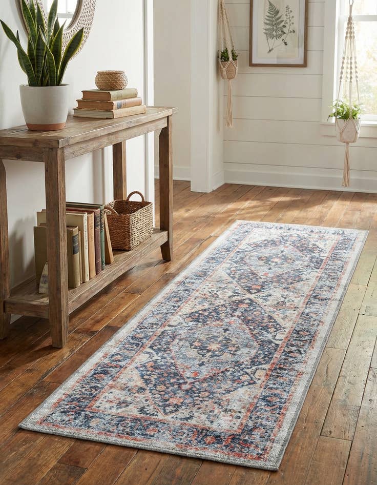 Detail image of 2' x 6'  Washable Yara Runner Rug