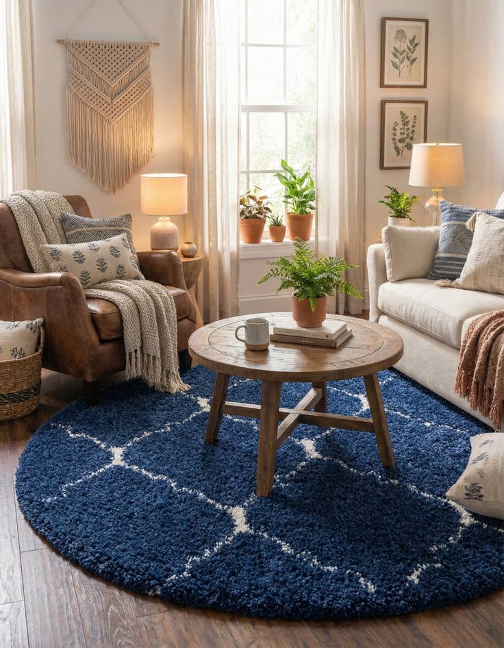 Detail image of 5' x 5' Marrakesh Shag Round Rug