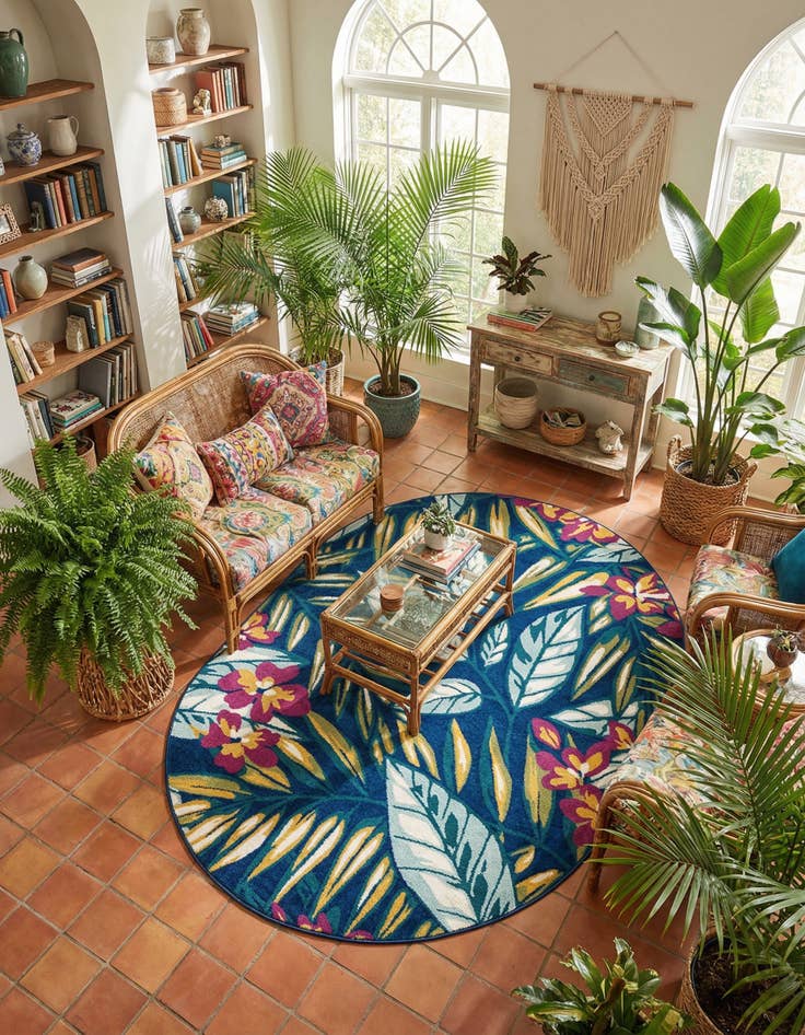 Detail image of 6' x 9' Bloom Oval Rug