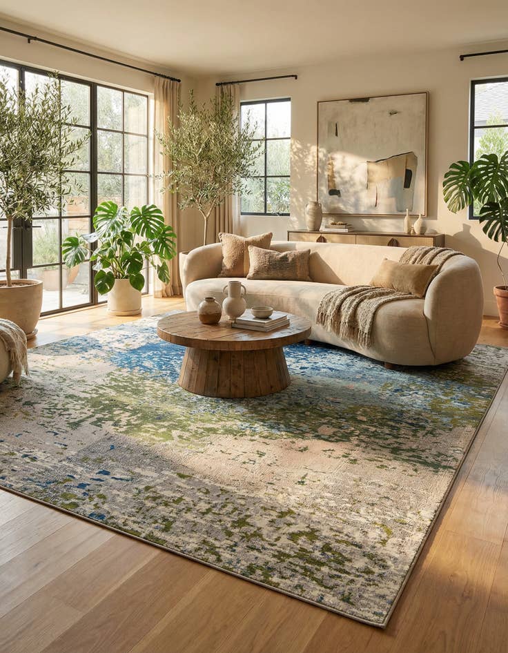 Detail image of 10' 6 x 16' 5 Washable Hyacinth Rug