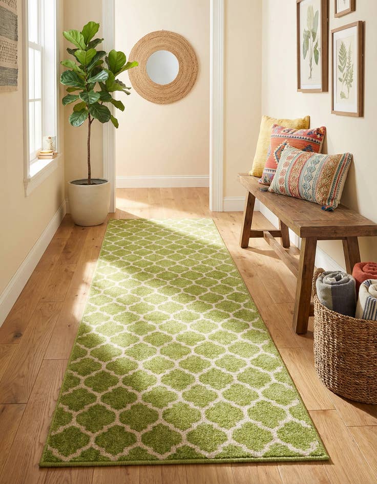 Detail image of 2' 7 x 8' Lattice Runner Rug