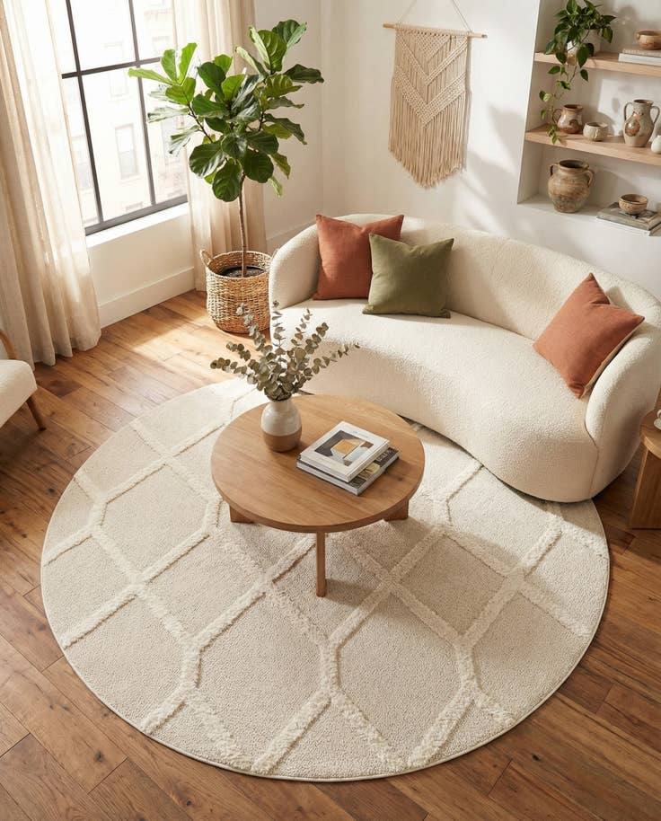 Detail image of 7' 10 x 7' 10 Boho Round Rug