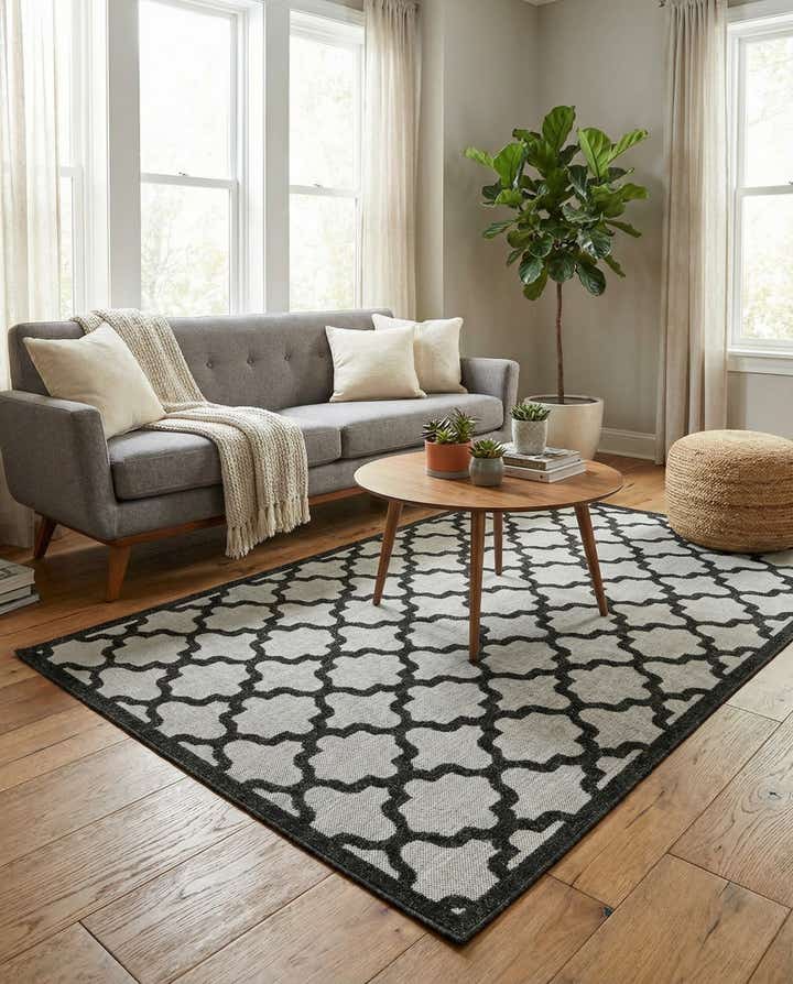 5' x 8' Easy-Clean Trellis Indoor / Outdoor Rug