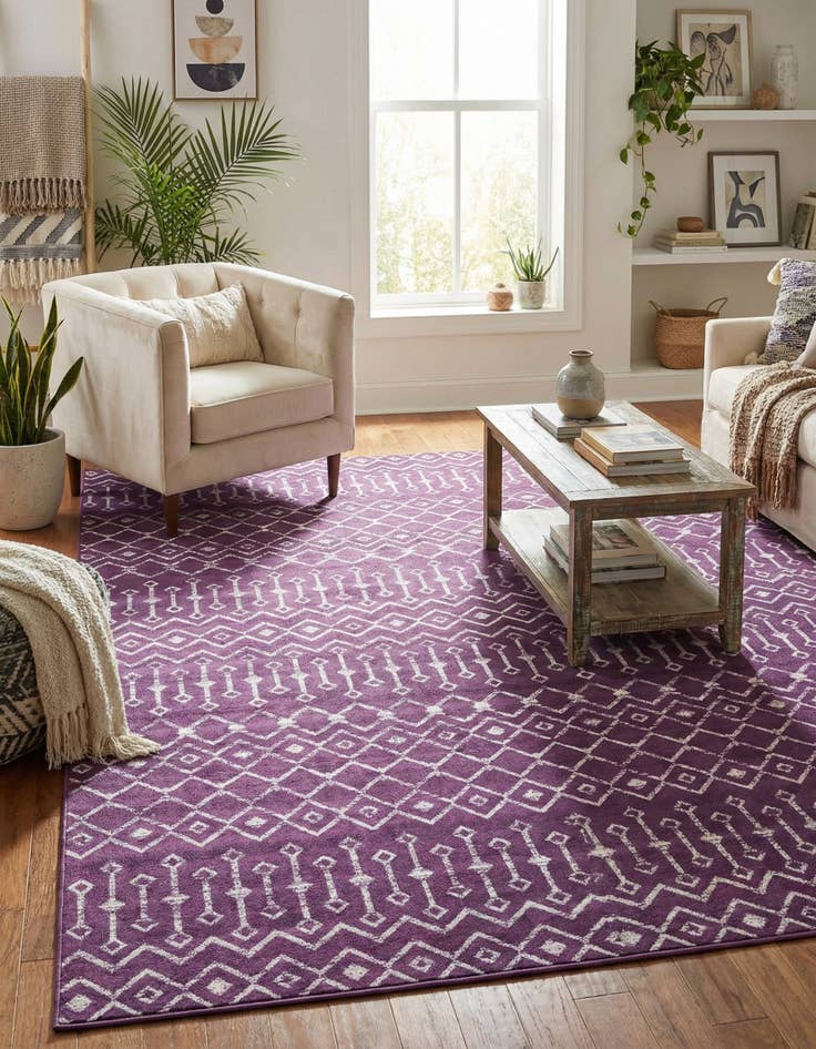 Detail image of 7' 10 x 11' Kasbah Trellis Rug