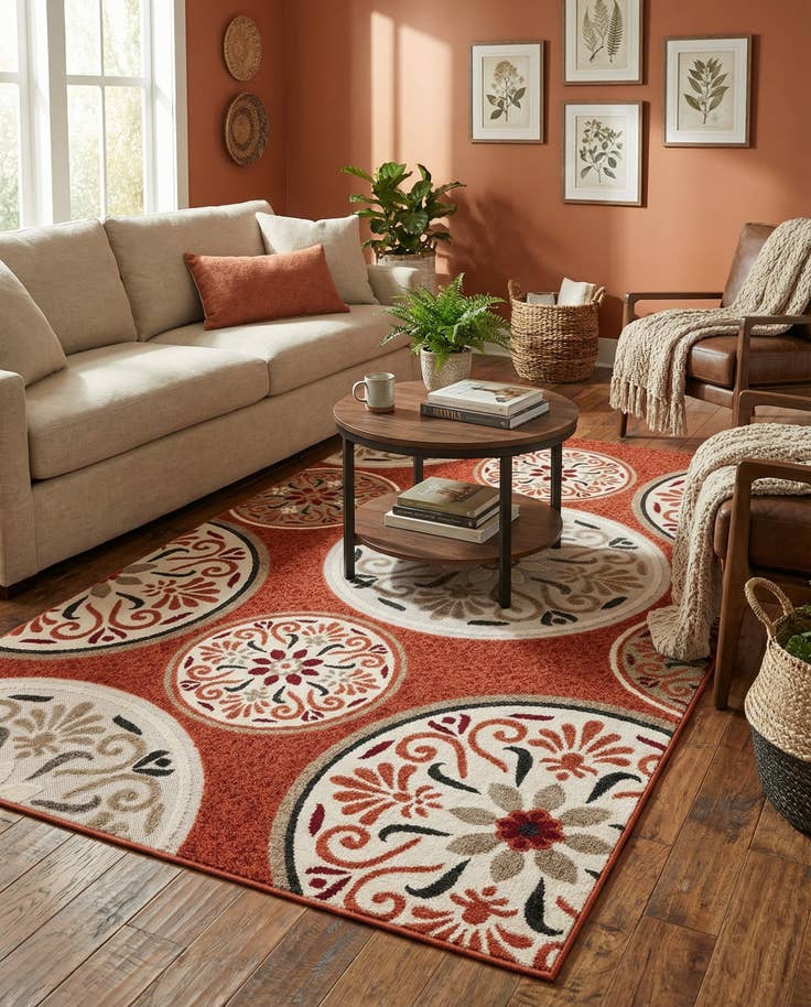 Detail image of 5' x 8' Easy-Clean Modern Indoor / Outdoor Rug