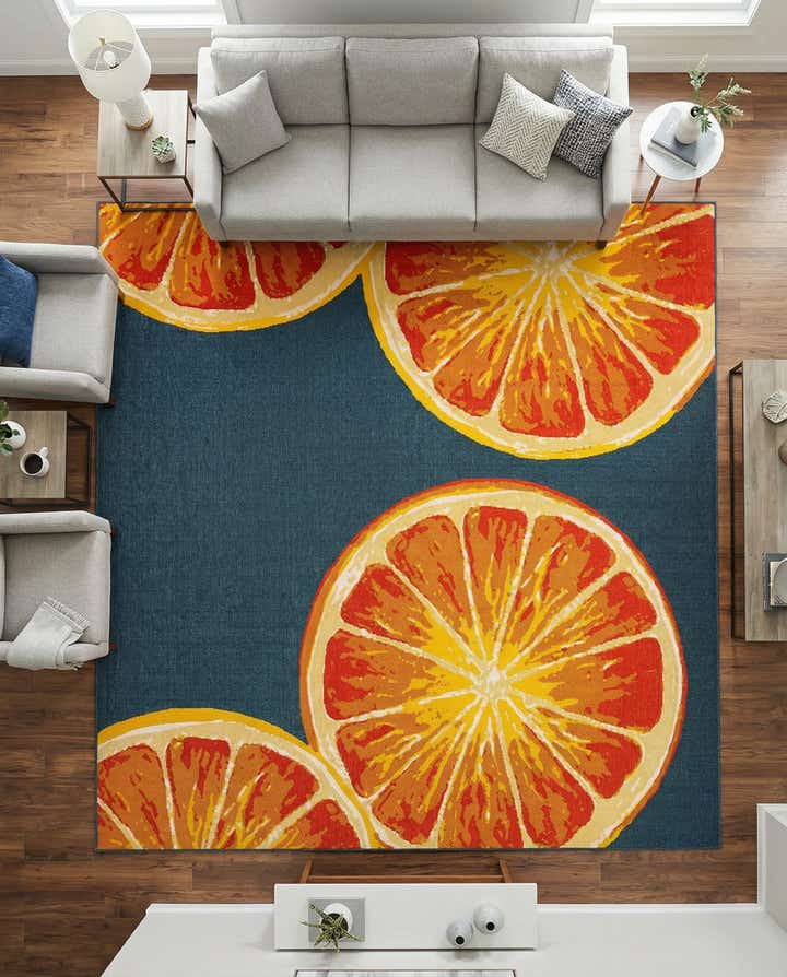 10' x 10' Easy-Clean Modern Indoor / Outdoor Square Rug