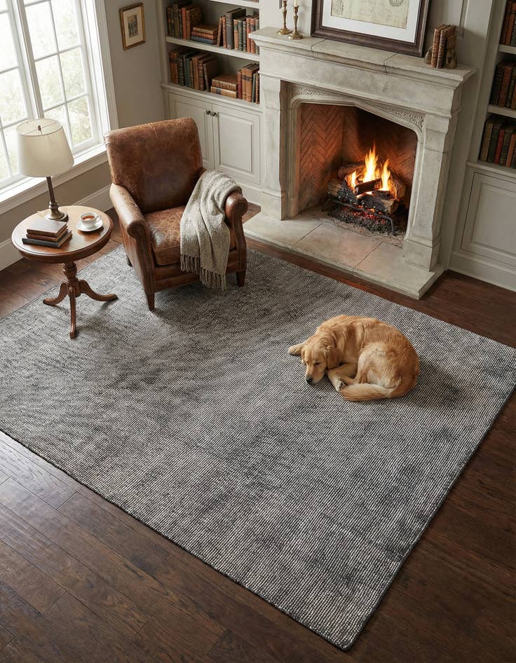 Detail image of 7' 1 x 10'  Hand Woven Jill Zarin English Manor Farmhouse Wool Rug