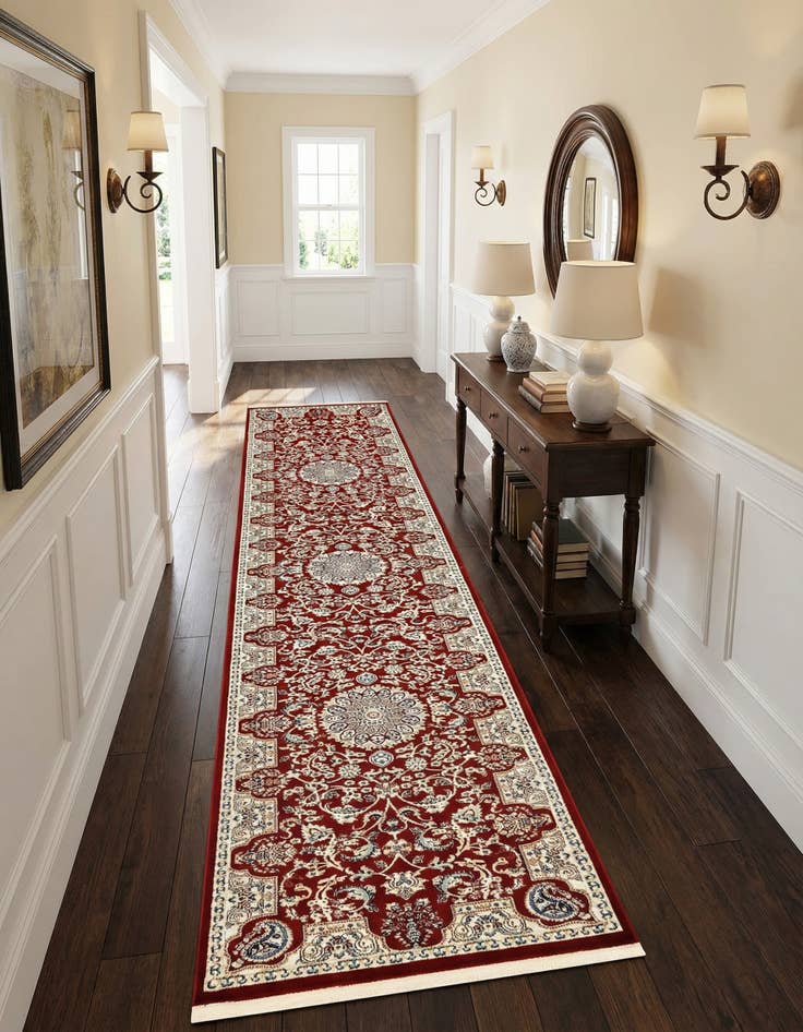 Detail image of 3' x 13' Nain Design Runner Rug