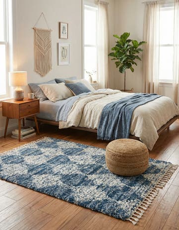 Blue Serenity Shag Rug