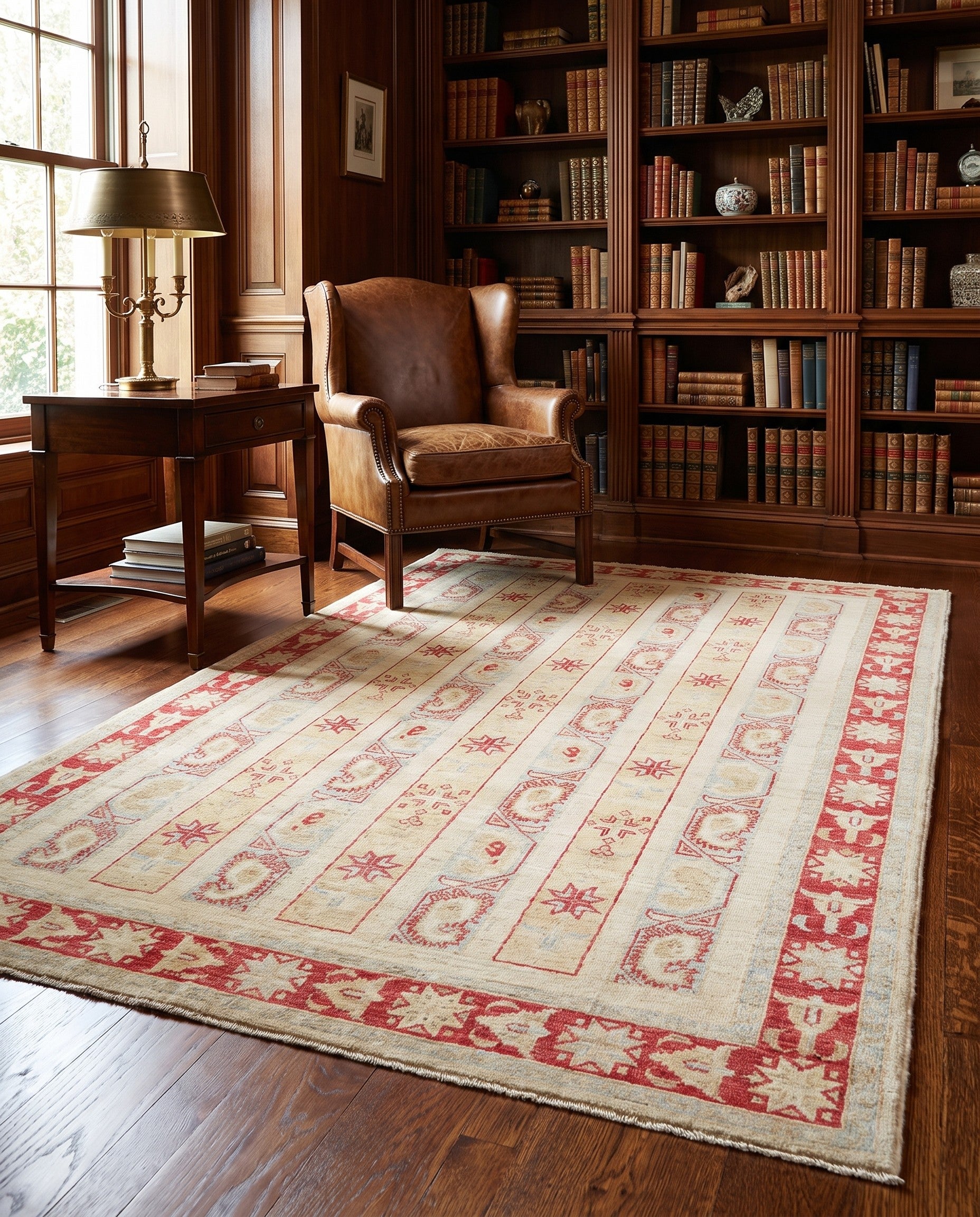 4' 3 x 6' 7 Hand Knotted Ziegler Rug