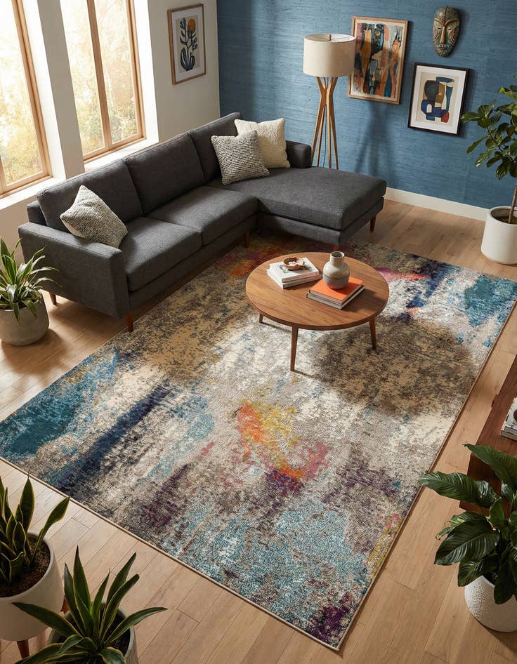 Detail image of 7' x 10'  Washable Spectrum Rug