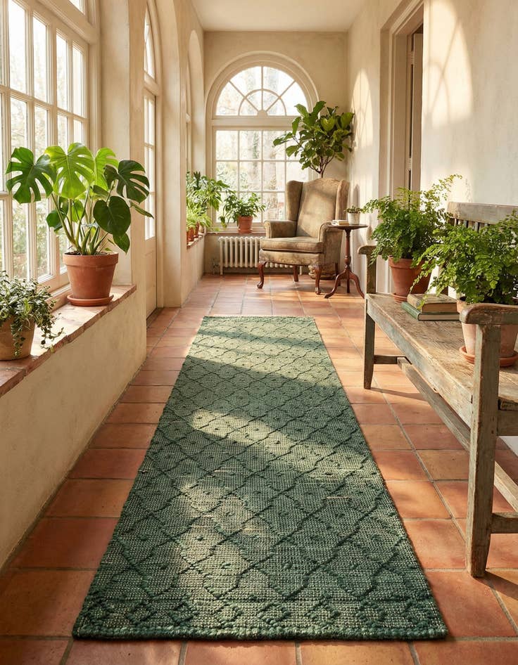 Detail image of 2' 7 x 12'  Hand Woven Larsa Jute Runner Rug