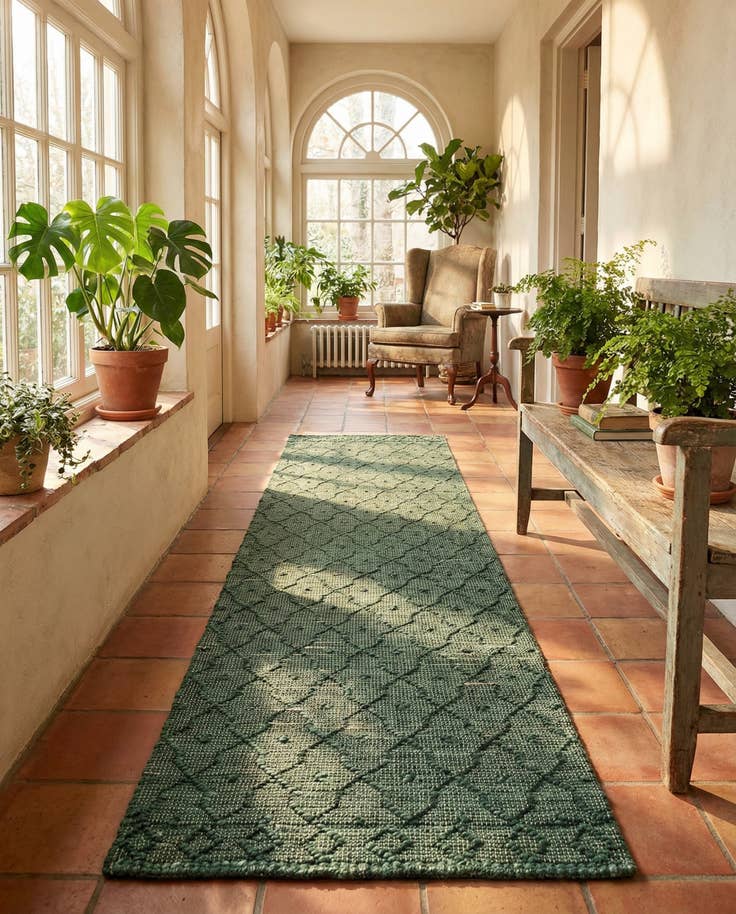 Detail image of 2' 7 x 12' Hand Woven Larsa Jute Runner Rug