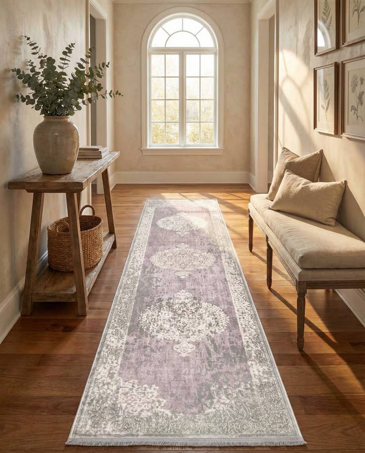 Detail image of 2' 7 x 12' Modern Classical Runner Rug