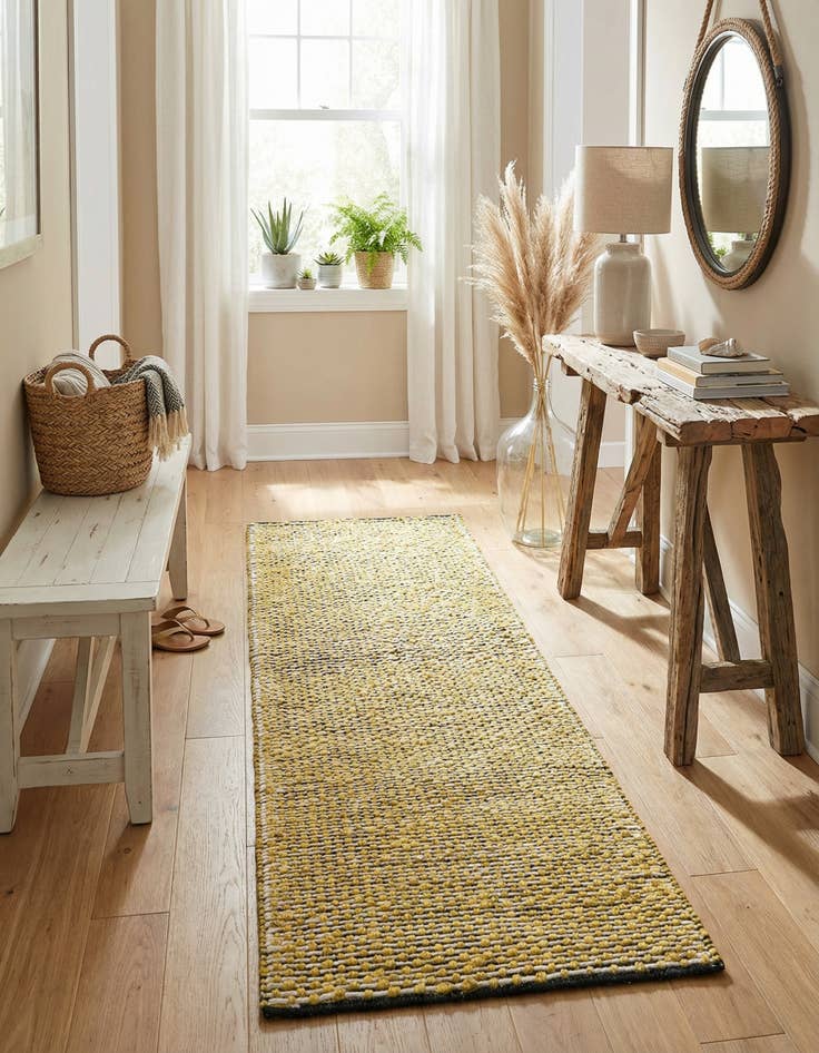 Detail image of 2' x 8'  Hand Woven Seaside Pearl Jute Runner Rug