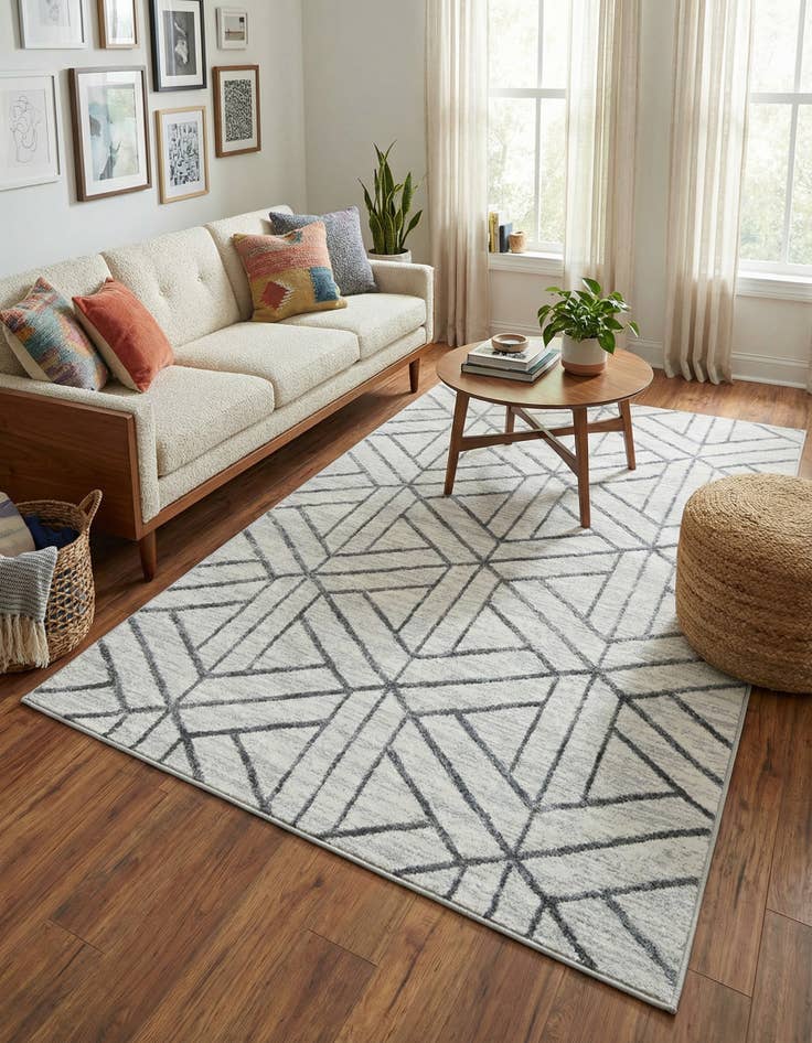 Detail image of 4' x 6' Lattice Trellis Rug