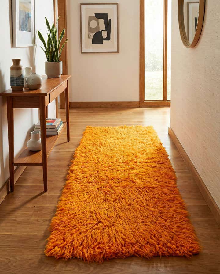 2' 2 x 4' 8 Hand Knotted Moroccan Wool Runner Rug