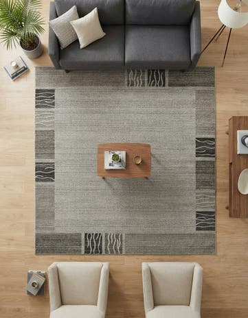 Light Gray Angelica Square Rug