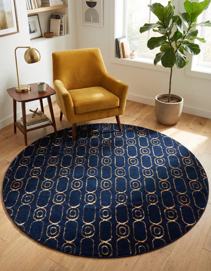Detail image of 6' x 6' Vogue Geo Round Rug