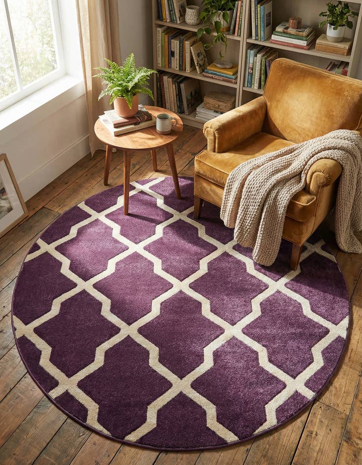Detail image of 6' x 6' Lattice Round Rug