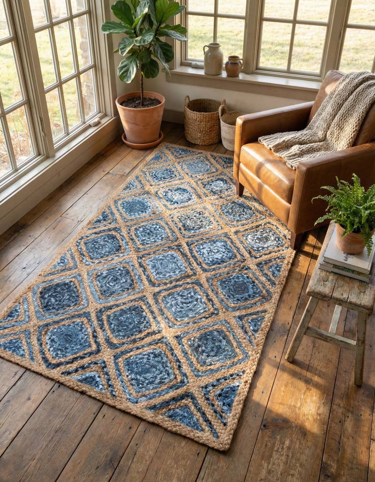 Detail image of 3' 3 x 5' 1 Handmade Braided Jute Rug