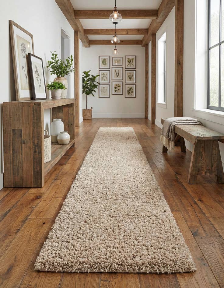 Detail image of 2' 7 x 20' Zermatt Shag Runner Rug