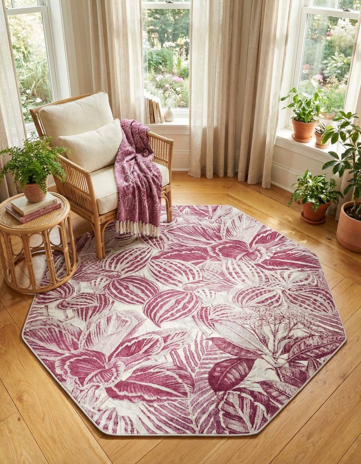 Detail image of 6' x 6' Blossom Octagon Rug