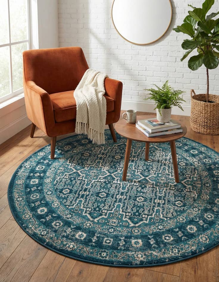 Detail image of 5' 3 x 5' 3 Lucerne Round Rug