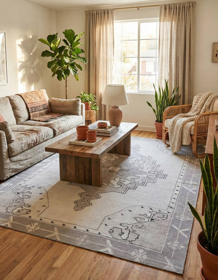 Detail image of 7' 6 x 10' 6 Washable Timeless Rug