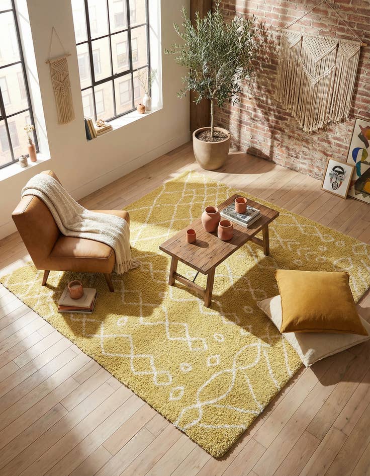 Detail image of  8' x 8' Moroccan Shag Square Rug