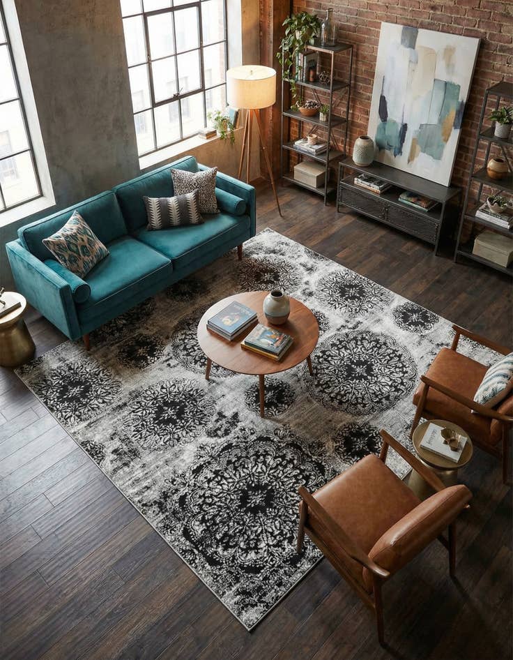 Detail image of 7' 10 x 7' 10 Monte Carlo Square Rug