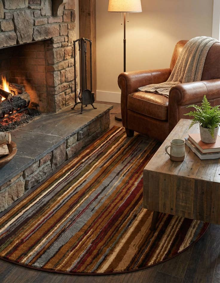 Detail image of 3' x 6' Coffee Shop Hearth Rug