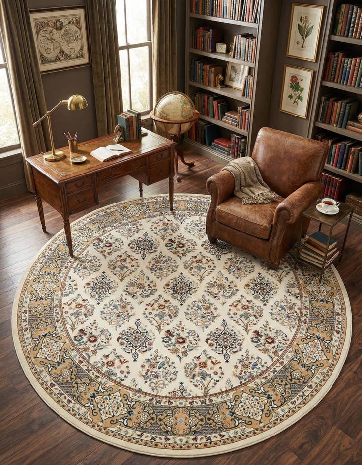 Detail image of 10' x 10' Nain Design Round Rug