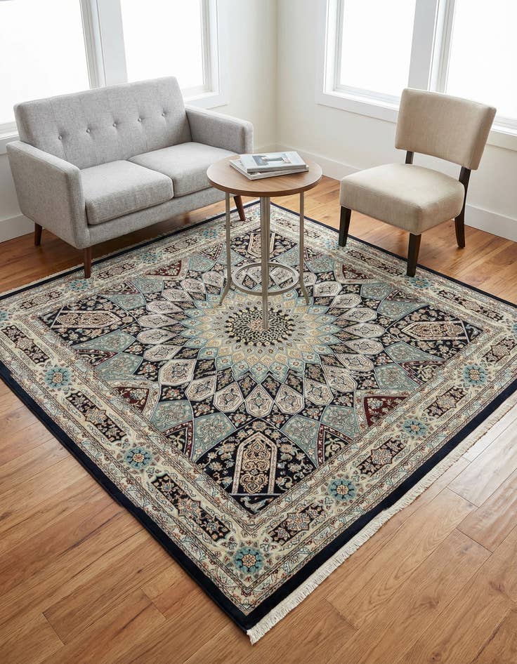 Detail image of 6' x 6' Nain Design Square Rug