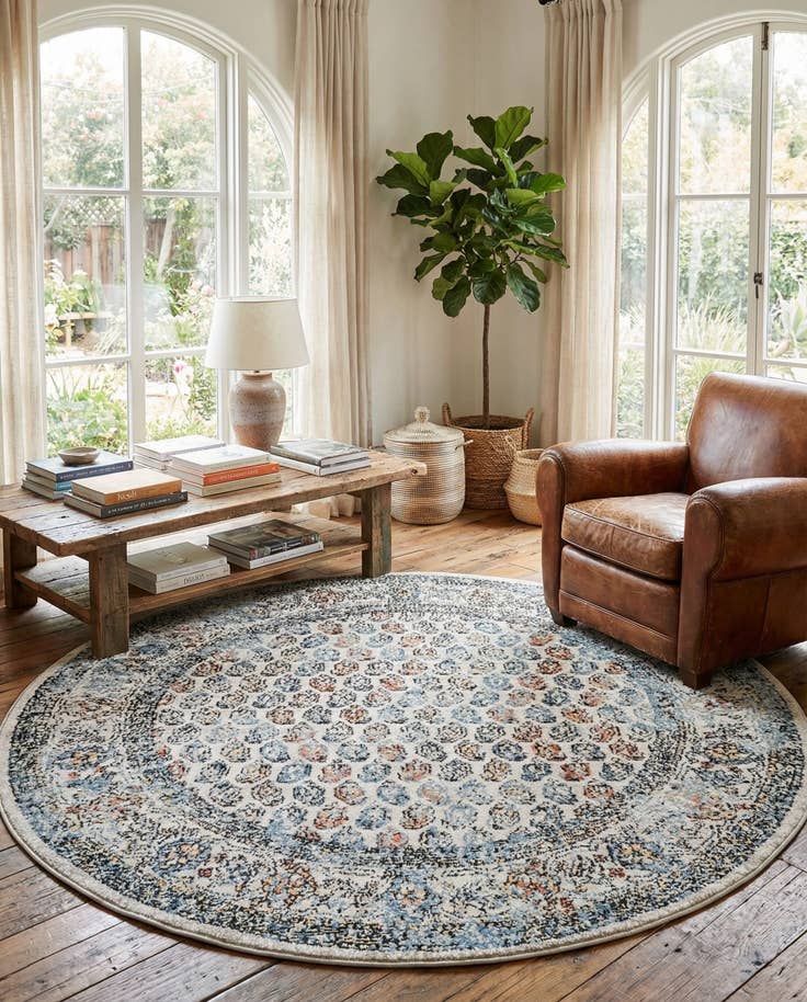 Detail image of 5' 3 x 5' 3 Aramis Round Rug