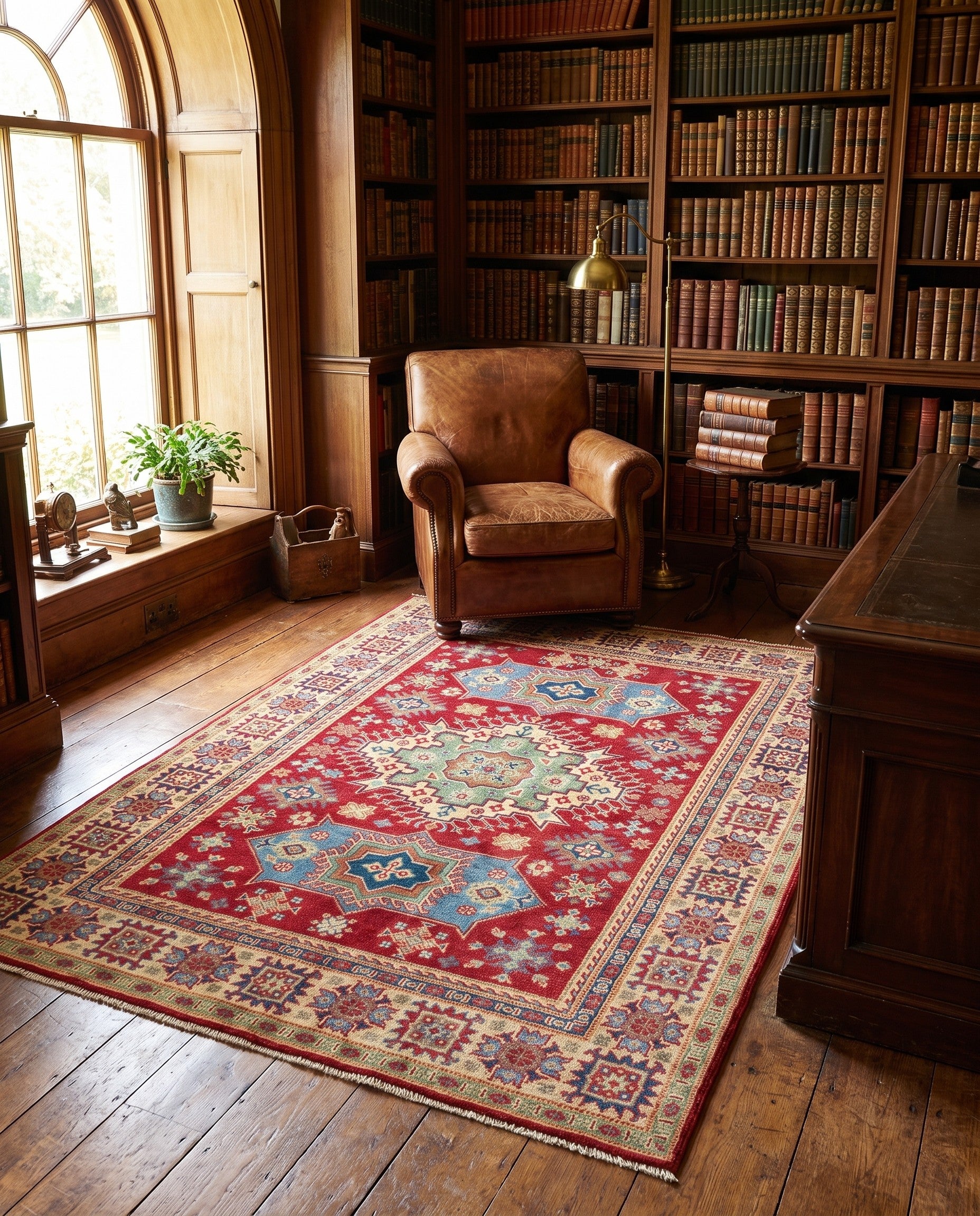 5' x 6' 5 Hand Knotted Kazak Rug