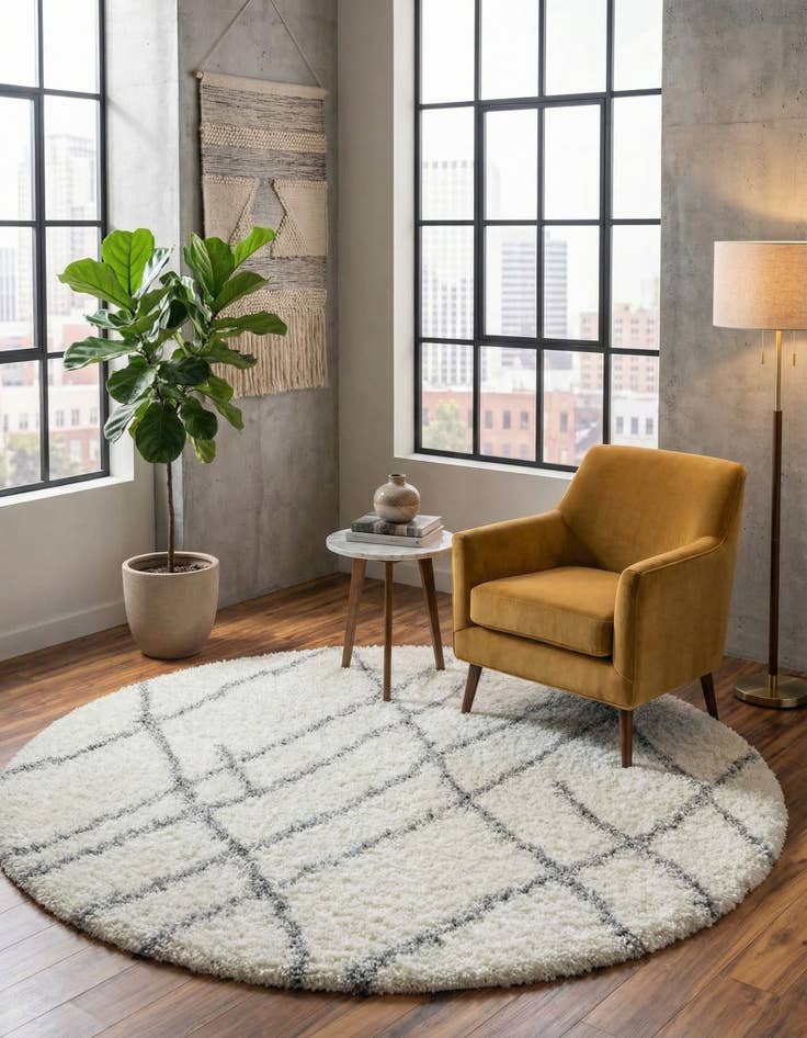 Detail image of 7' 10 x 7' 10 Soft Touch Shag Round Rug