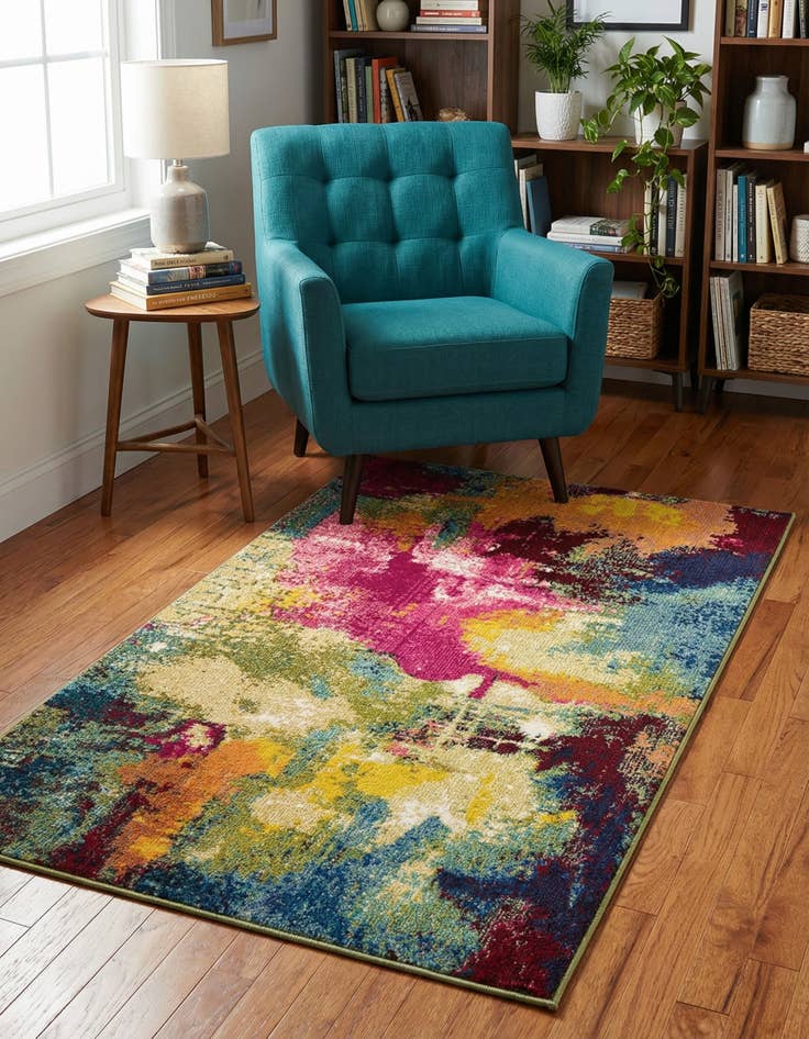 Detail image of 3' 3 x 5' 3 Washable Hyacinth Rug