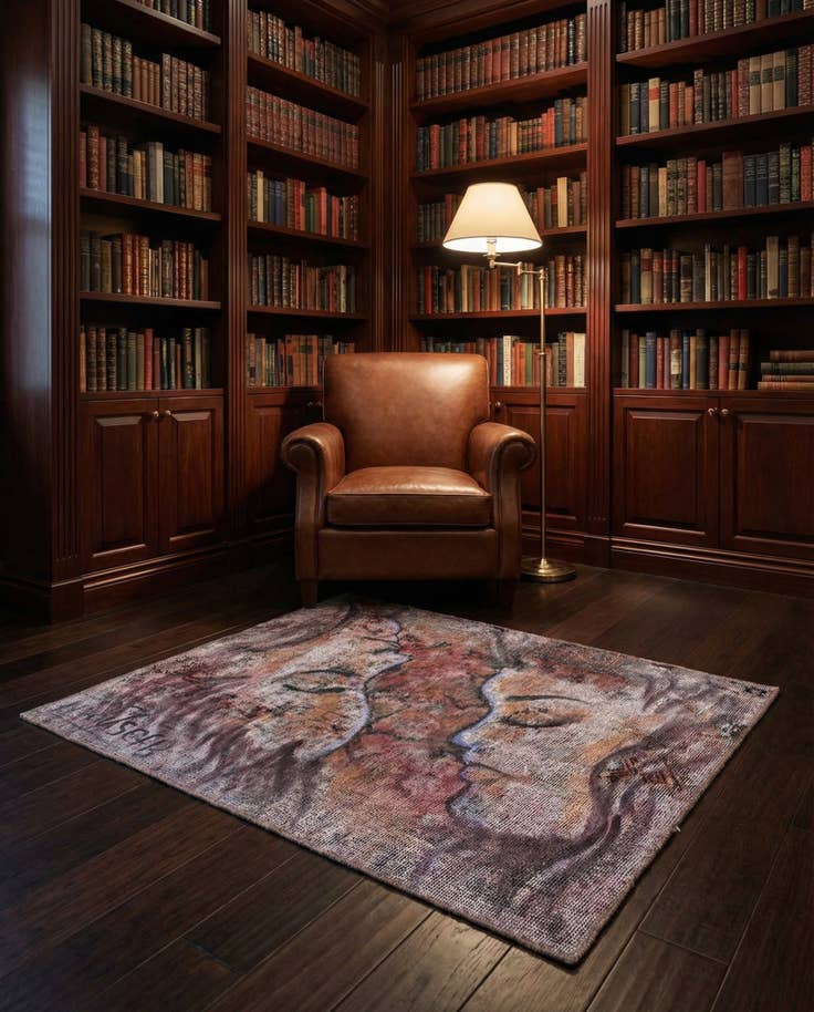 Detail image of 3' 2 x 4' Hand Knotted Ultra Vintage Persian Wool Rug