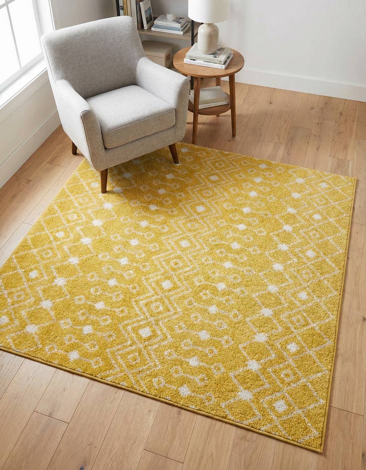 Detail image of 5' 3 x 5' 3 Moroccan Trellis Square Rug