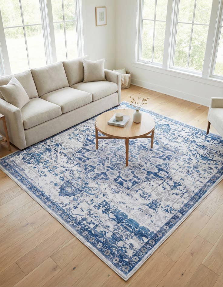 Detail image of 7' 10 x 7' 10  Washable Renaissance Square Rug