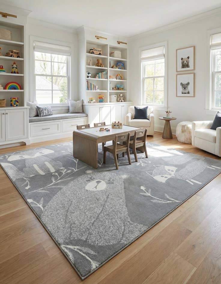 Detail image of 10' x 10' Whimsy Kids Square Rug