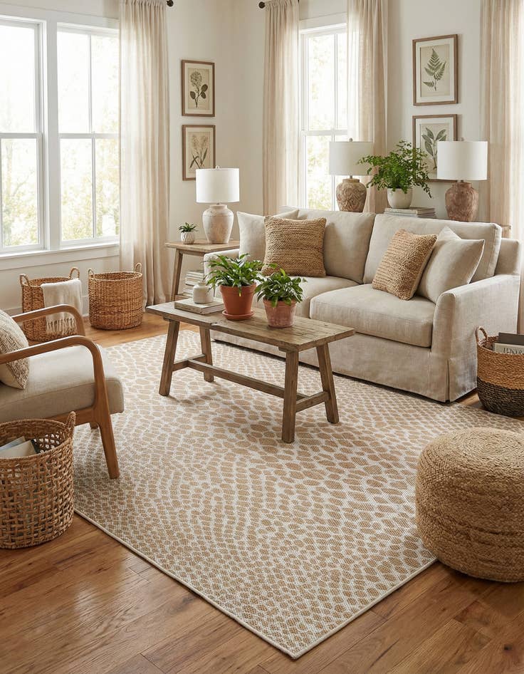 Detail image of 5' 3 x 8' Washable Jill Zarin Cape Town Indoor / Outdoor Rug