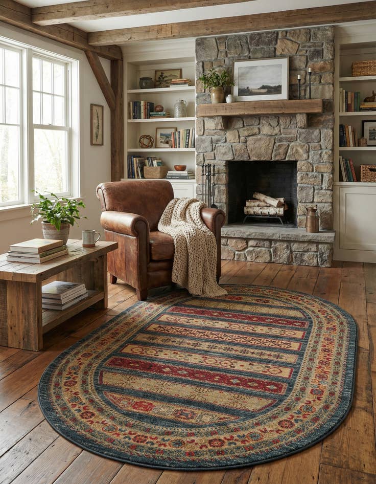 Detail image of 4' x 6' Kashkuli Gabbeh Oval Rug