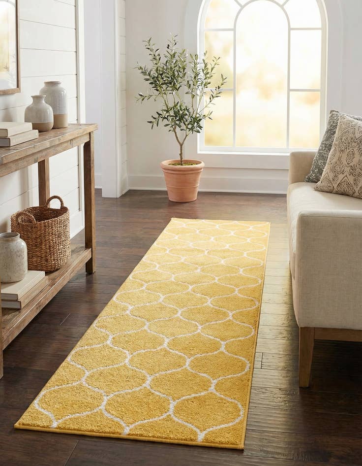Detail image of 2' x 8' 8 Lattice Frieze Runner Rug