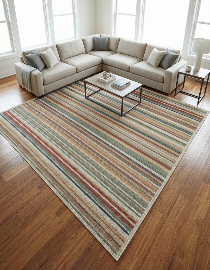 Detail image of 10' x 10' Washable Baja Indoor / Outdoor Square Rug