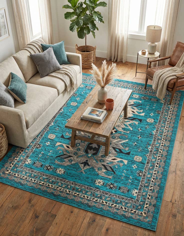 Detail image of 7' 10 x 10' Heris Rug