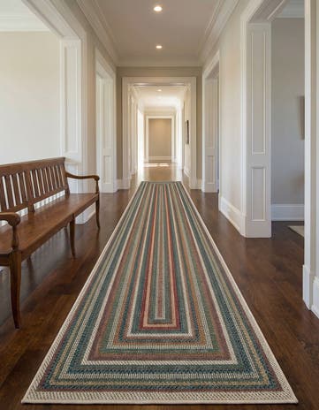2' 7 x 16' 5 Easy-Clean Baja Indoor / Outdoor Runner Rug