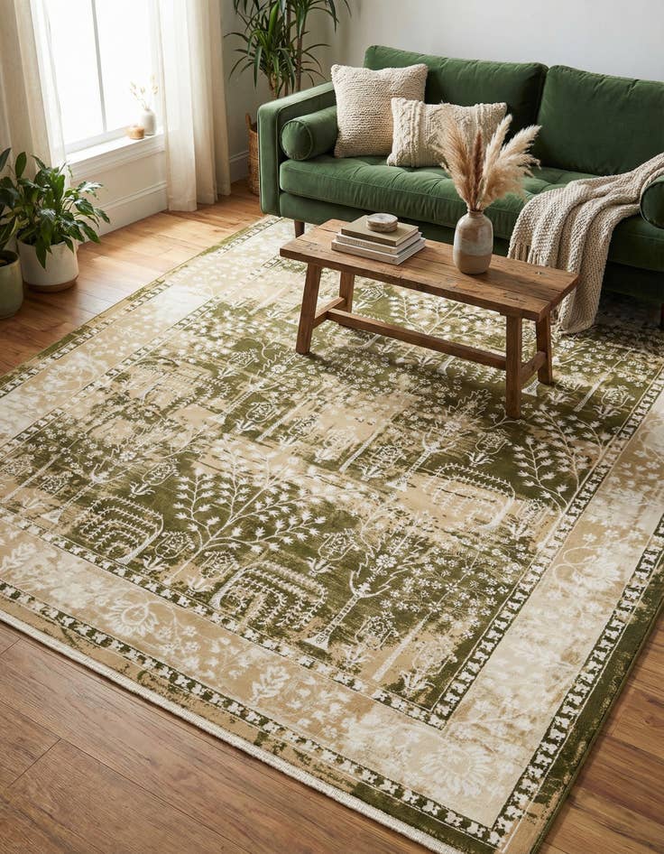 Detail image of  7' 10 x 10' Nain Design Rug